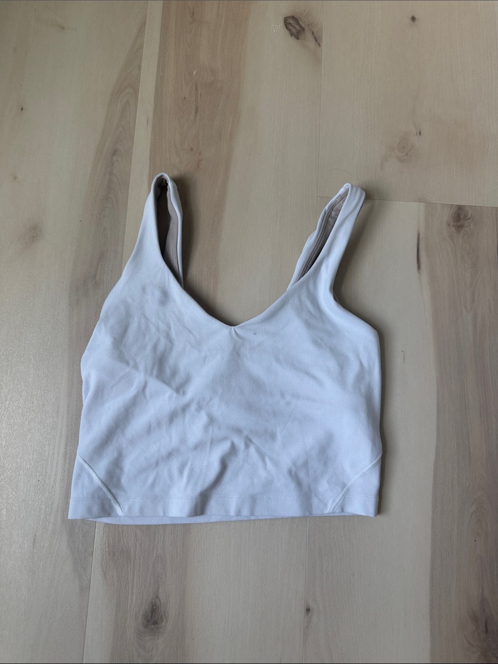 lululemon athletica White Crop Tank Top